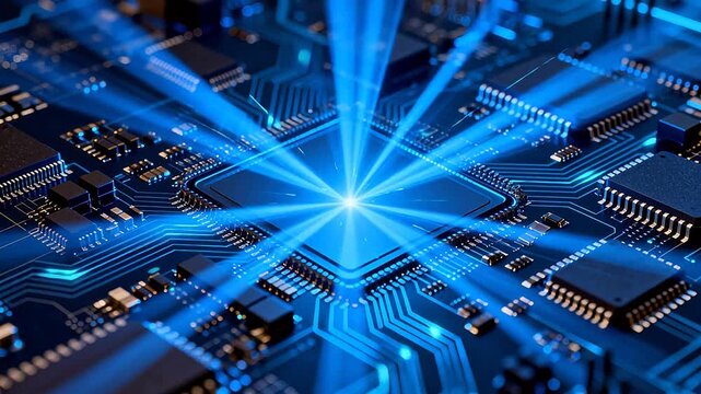 Circuit board with glowing light