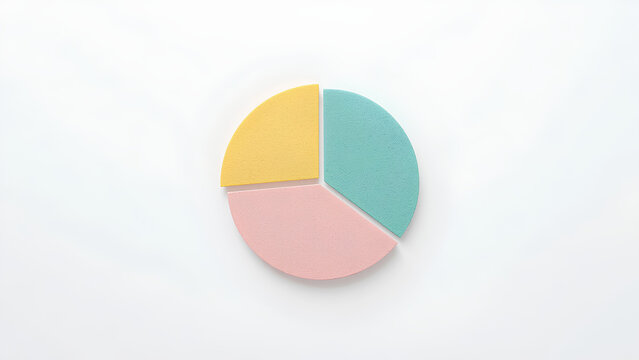 A colorful pie chart on white