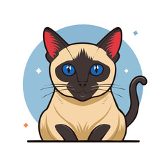 Obraz premium Cute flat illustration of an owl with stars and moon