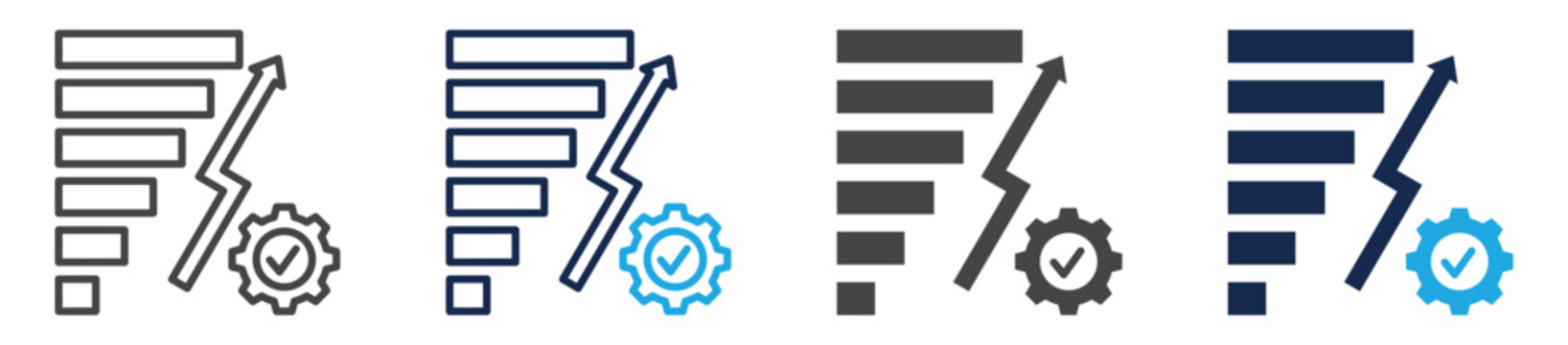 sigma level icon set multiple concept