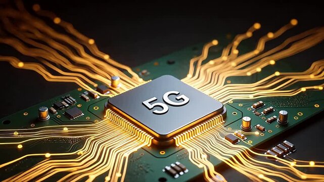 5G chip on circuit board