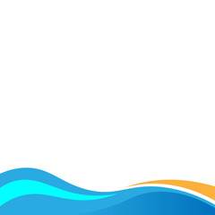 Naklejka premium Wavy Business Footer Element
