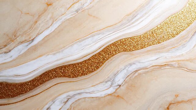 Abstract marble pattern with gold accents