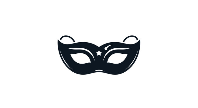 Black masquerade eye mask with star detail