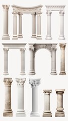 Naklejka premium Column architecture element set