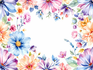 Fototapeta premium Romantic blush pink blossoms creating a whimsical frame of dreams.