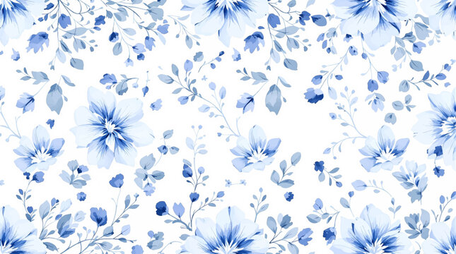 Chic Watercolor Floral Pattern Border with Pastel Pink Gerberas and Soft Purple Lavender for Elegant Graphics