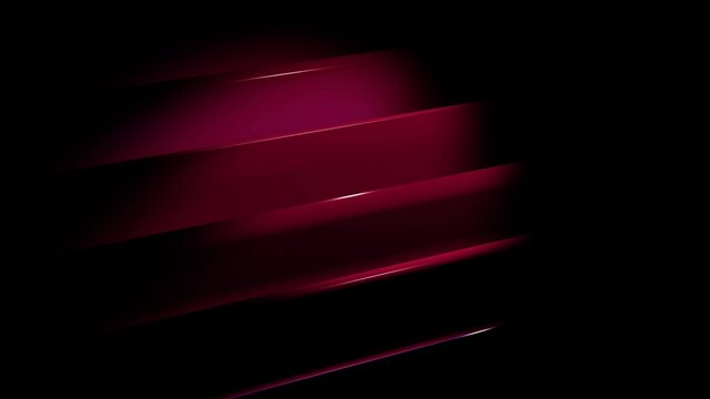 Abstract magenta geometric slabs glowing and receding into dark void high contrast cinematic sleek minimalist design