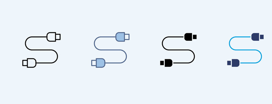 Cable Multiple Icon Illustration Vector