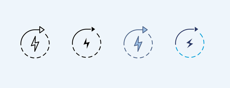Charging Multiple Icon Illustration Vector