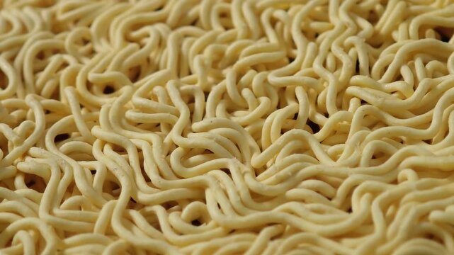 close-up on instant noodle