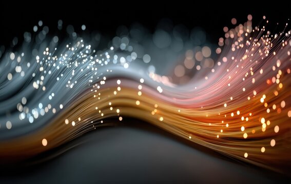 Abstract Fiber Optic Light Waves