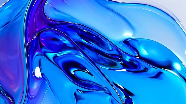 Abstract blue and purple fluid shapes