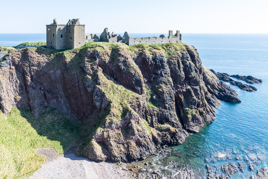 Dunnottar Castle near Stonehaven in Scotland, UK