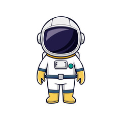 Fototapeta premium Cute flat astronaut illustration