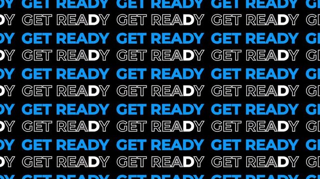 Get Ready Dynamic Kinetic Typography Text Animation Alpha Channel 4K Video