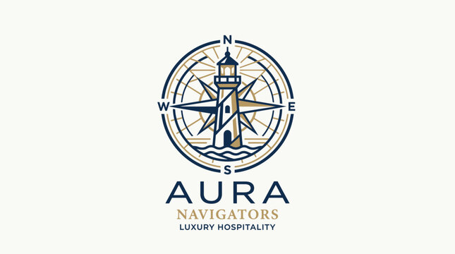 logo navigation. compass logo illusttion