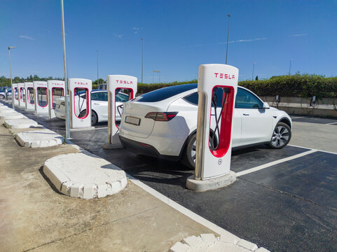 Tesla Electric car charging station