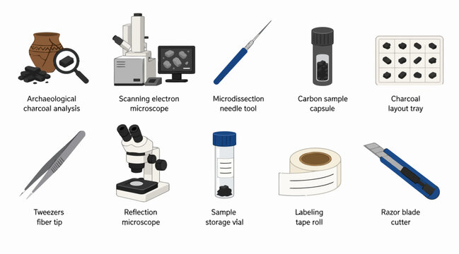 Collection of laboratory equipment and scientific tools.