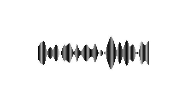 Dynamic animated audio waveform overlay with clean sound visualization for video editing, broadcast graphics, music, podcasts and creative motion projects. alpha channel