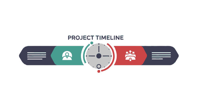 Project Timeline Infographic Design Element.