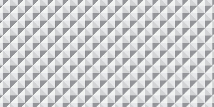 Seamless pattern with triangle cube geometric pattern. Square abstract background. Vector mosaic and wall business design.