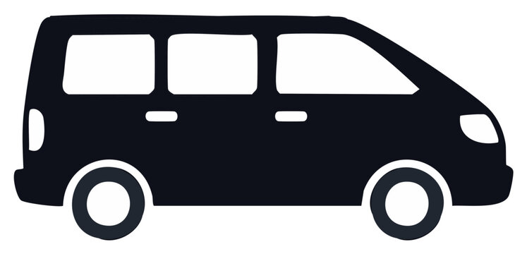 Minivan Silhouette Illustration Icon Vehicle Outline Design Auto Industry Transportation Family Van Cars Graphic Representation