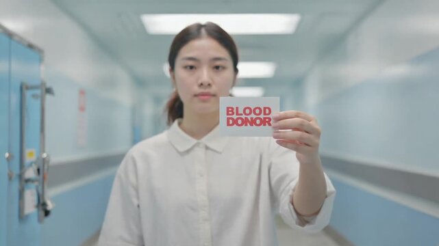 Blood donor card.