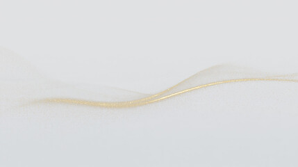 Smooth gold wave with shimmering particles on transparent background suitable for various designs and creative projects © tanandaa