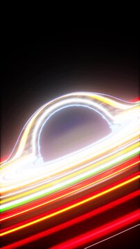 Realistic 3D Animation of a Spinning Black Hole with Radiant Accretion Disk