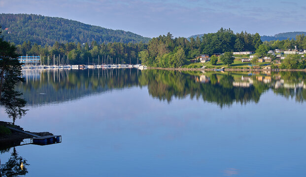 mountain lake reflection