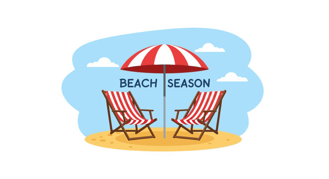 Red and white striped beach chairs.