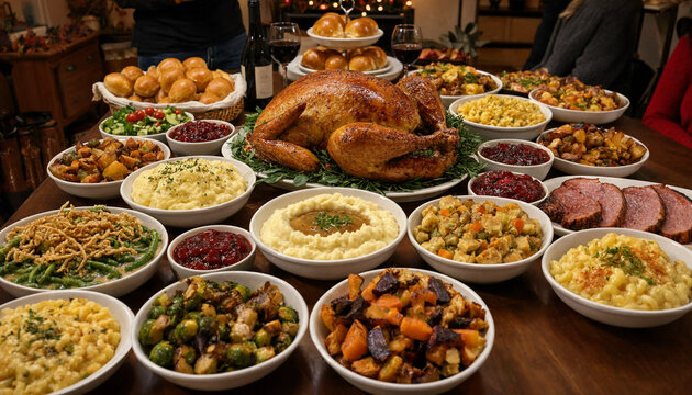 Abundant holiday meal