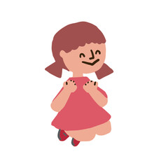 Fototapeta premium Illustration of a child in summer clothes