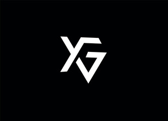 Fototapeta premium YG creative initial logo and letter logo