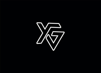 Fototapeta premium YG creative initial logo and letter logo
