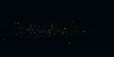 gold Transparent png golden glitter dust particles wave trail overlay with radiant sparkling stars and glowing magic light bokeh effect for design layout horizontal isolated background sparkles all © Sergey