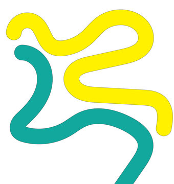 Abstract Squiggle Line Icon Set - Wavy Doodle Modern Shape Vector