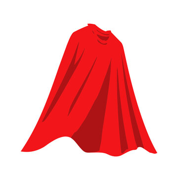 Red superhero cape vector illustration