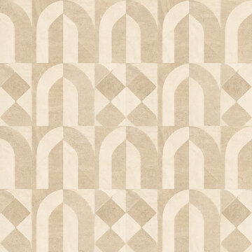 Airy arches squares and diamonds pattern background