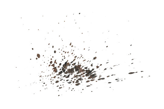  mud splash isolated transparency background..