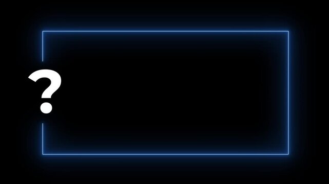 animated unknown user profile placeholder interface with glowing neon frame and question mark ui.