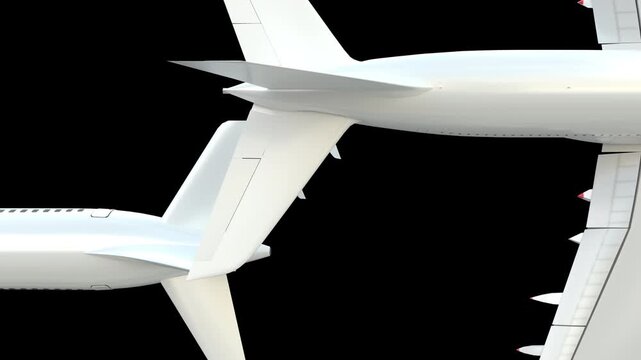  Animated Airplane Overlay Aviation Simple Transition Two Side Horizontal.