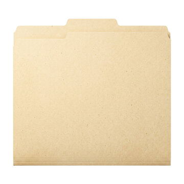 Blank manila paper file folder for document organization