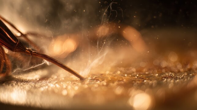 Close up of a cockroach with an insect antenna in a blurred background
