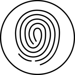 Naklejka premium Fingerprint icon solid and outline style biometric identification security authentication technology access control isolated on transparent background vector