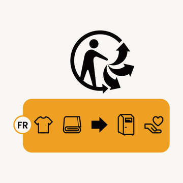 Triman Recycling Symbol with FR Sorting Instructions 