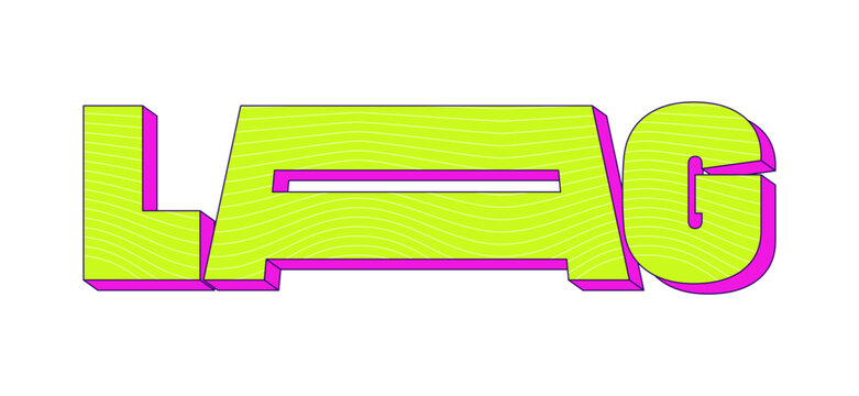 Lag gaming reaction illustration. Connection issues. Latency problem. Gamer excuse. High ping. Gameplay freeze. Internet culture. Cartoon 2D vector graphic isolated. Streaming platform overlay