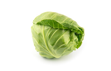 Fototapeta premium green cabbage isolated on white background