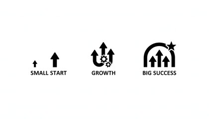 Obraz premium Business growth from small start to big success plants